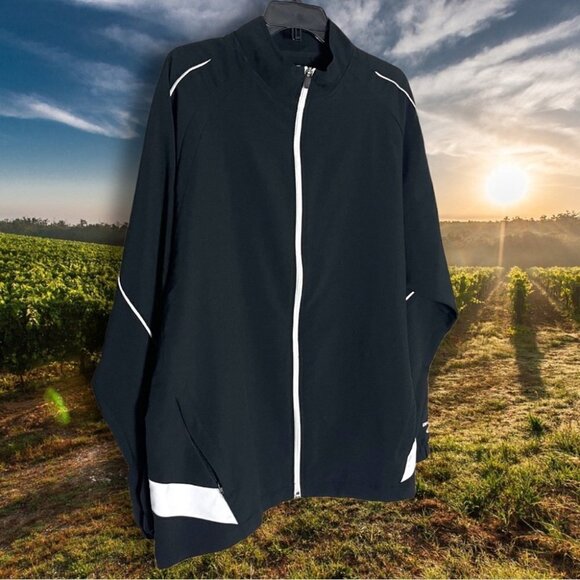 BROOKS Full Zip Equilibrium Technology Warm Up Jacket Size Large Like New - Picture 2 of 10